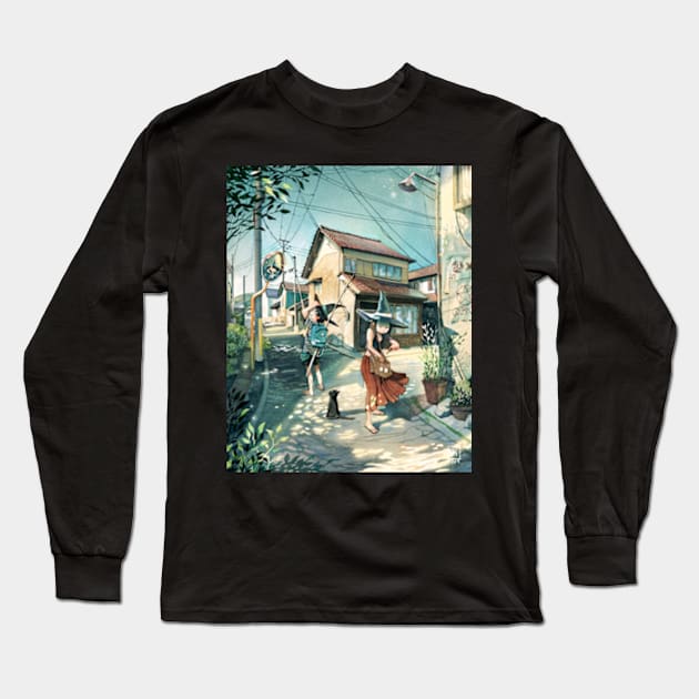 Traffic Mirror Long Sleeve T-Shirt by SimzArt